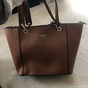 Brown Leather Guess Purse